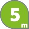 5 metrów