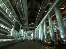 Pipes, tubes at a power plant
